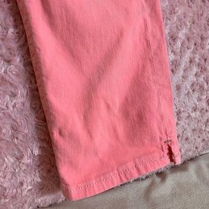 Bright coral Miss Me crops